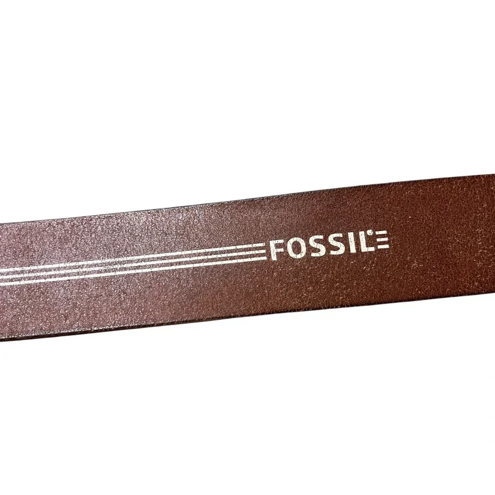Fossil‎ Mens Brown Textured Genuine Leather Belt Size 32 MB663520132